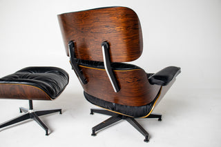 3rd Generation Eames Lounge Chair and Ottoman in Rosewood by Herman Miller