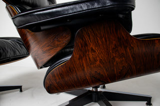 3rd Generation Eames Lounge Chair and Ottoman in Rosewood by Herman Miller