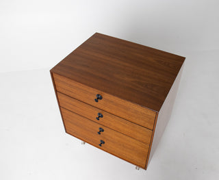 George Nelson Thin Edge Nightstand / Chest, Model 4701 for Herman Miller — Walnut