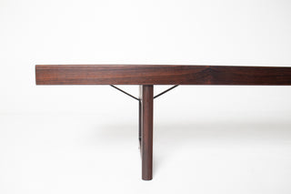 Torbjørn Afdal Extra Long Rosewood Krobo Bench, Norway, 1960s