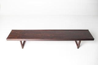 Torbjørn Afdal Extra Long Rosewood Krobo Bench, Norway, 1960s