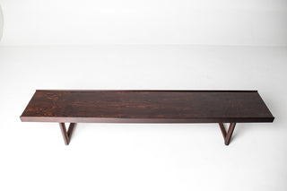 Torbjørn Afdal Extra Long Rosewood Krobo Bench, Norway, 1960s