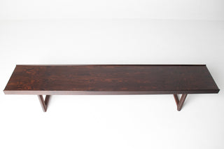 Torbjørn Afdal Extra Long Rosewood Krobo Bench, Norway, 1960s