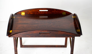 Svend Langkilde Rosewood & Brass Removable Tray Table
