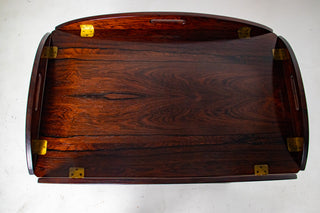 Svend Langkilde Rosewood & Brass Removable Tray Table