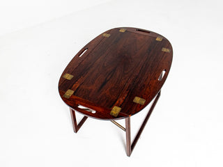Svend Langkilde Rosewood & Brass Removable Tray Table