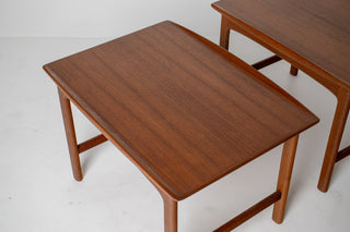 Pair of Dux Side Tables by Folke Ohlsson in Teak, Circa 1960s