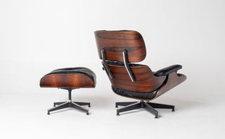 Early 1st Generation Eames Lounge Chair and Ottoman in Brazilian Rosewood finished in Gunstock Oil
