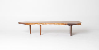 George Nakashima Conoid Coffee Table – English Walnut with Rosewood Butterfly, Circa 1960s