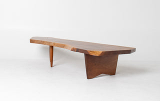 George Nakashima Conoid Coffee Table – English Walnut with Rosewood Butterfly, Circa 1960s