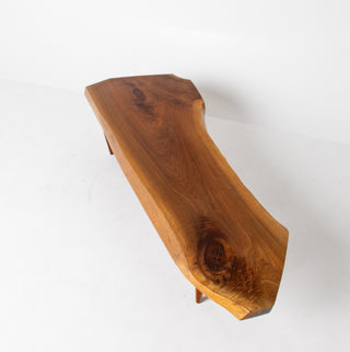 George Nakashima Conoid Coffee Table – English Walnut with Rosewood Butterfly, Circa 1960s