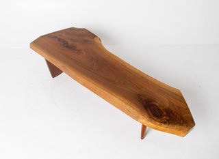 George Nakashima Conoid Coffee Table – English Walnut with Rosewood Butterfly, Circa 1960s