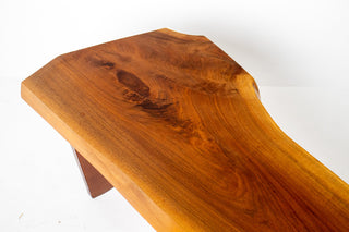 George Nakashima Conoid Coffee Table – English Walnut with Rosewood Butterfly, Circa 1960s