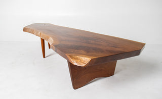 George Nakashima Conoid Coffee Table – English Walnut with Rosewood Butterfly, Circa 1960s