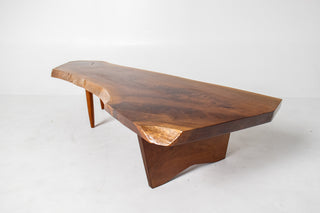 George Nakashima Conoid Coffee Table – English Walnut with Rosewood Butterfly, Circa 1960s