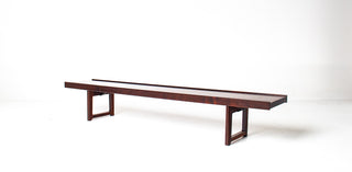 Torbjørn Afdal Extra Long Rosewood Krobo Bench, Norway, 1960s