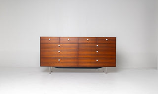 George Nelson Thin Edge 10-Drawer Dresser in Walnut for Herman Miller, Circa. 1950s