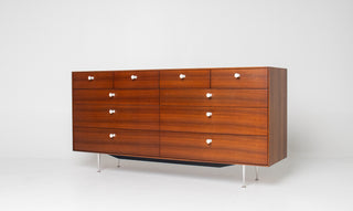 George Nelson Thin Edge 10-Drawer Dresser in Walnut for Herman Miller, Circa. 1950s