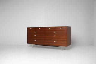 George Nelson Thin Edge 10-Drawer Dresser in Walnut for Herman Miller, Circa. 1950s
