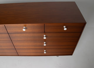 George Nelson Thin Edge 10-Drawer Dresser in Walnut for Herman Miller, Circa. 1950s