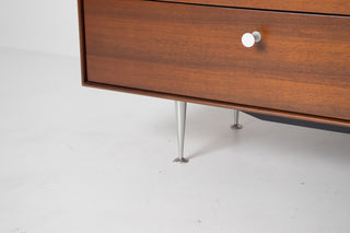 George Nelson Thin Edge 10-Drawer Dresser in Walnut for Herman Miller, Circa. 1950s
