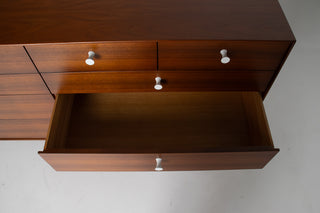 George Nelson Thin Edge 10-Drawer Dresser in Walnut for Herman Miller, Circa. 1950s