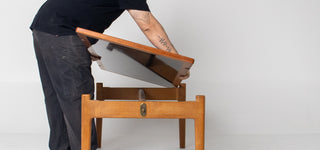 Hans Wegner Flip Top Coffee Table for Johannes Hansen – Teak, Oak, and Black Laminate