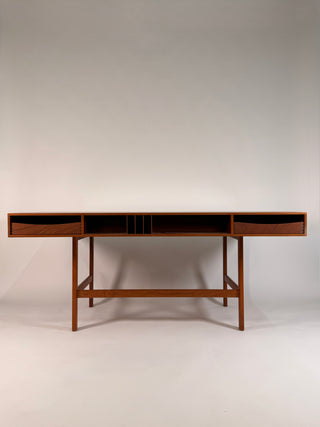 - Peter Lovig Mid Century Danish Teak Flip Top Desk