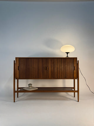 Tambour Door Parallel Credenza by Barney Flagg for Drexel