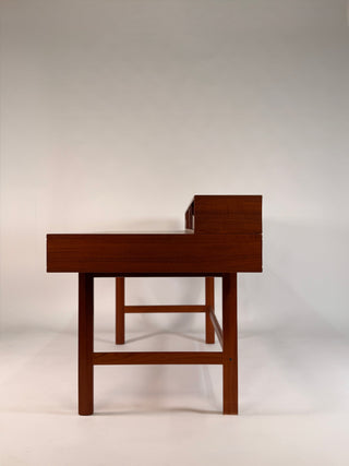 - Peter Lovig Mid Century Danish Teak Flip Top Desk