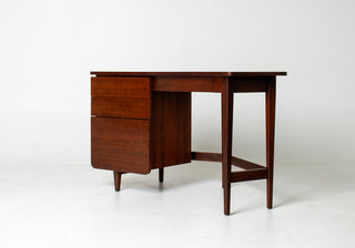 Bertha Schaefer Sculptural Walnut Desk for M. Singer & Sons, 1950s