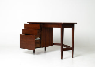 Bertha Schaefer Sculptural Walnut Desk for M. Singer & Sons, 1950s