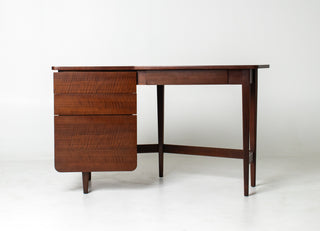 Bertha Schaefer Sculptural Walnut Desk for M. Singer & Sons, 1950s