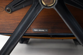 3rd Generation Eames Lounge Chair and Ottoman in Midnight Blue Leather