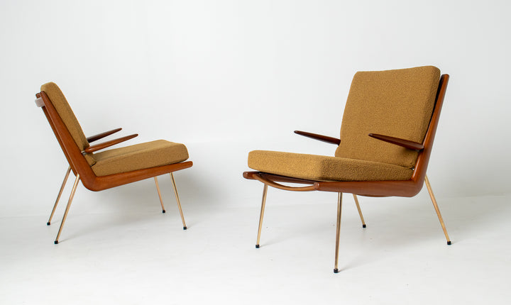 Pair of Boomerang Chairs by Peter Hvidt & Orla Mølgaard-Nielsen