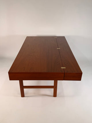 - Peter Lovig Mid Century Danish Teak Flip Top Desk