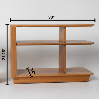 Pair of Brown Saltman Three-Tier Side Table