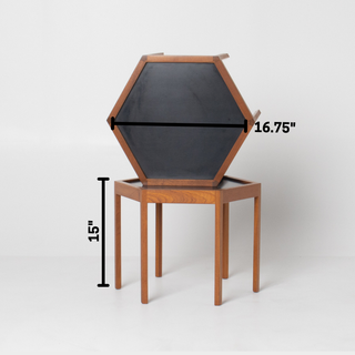 Set 2 Hans C. Andersen Danish modern Teak Hexagon Stacking End Tables