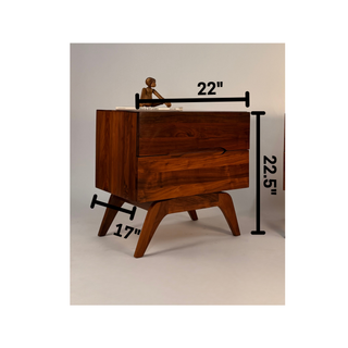Pair of Solid Walnut Nightstands by Ace Hi