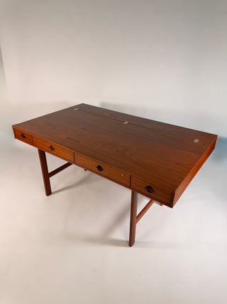 - Peter Lovig Mid Century Danish Teak Flip Top Desk