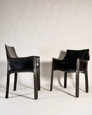 Set of Ten Mario Bellini Cab Dinning Chairs for Cassina