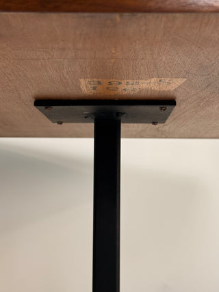 Pair of Milo Baughman Mulit-Wood Striped End Tables for Directional