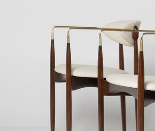 Set of Four Dan Johnson "Viscount" Arm Chairs