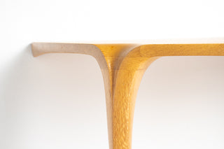 David Ebner Wall-Mounted Console Table in Australian Lacewood | Studio Craft, c. Late 20th Century
