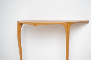 David Ebner Wall-Mounted Console Table in Australian Lacewood | Studio Craft, c. Late 20th Century