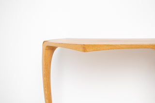 David Ebner Wall-Mounted Console Table in Australian Lacewood | Studio Craft, c. Late 20th Century