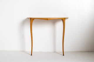 David Ebner Wall-Mounted Console Table in Australian Lacewood | Studio Craft, c. Late 20th Century