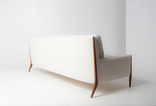 Jules Heumann Sofa in Walnut and Vanilla Boucle