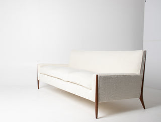 Jules Heumann Sofa in Walnut and Vanilla Boucle