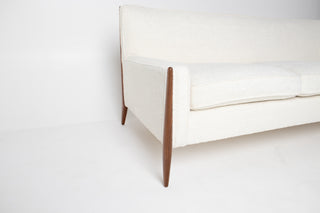 Jules Heumann Sofa in Walnut and Vanilla Boucle